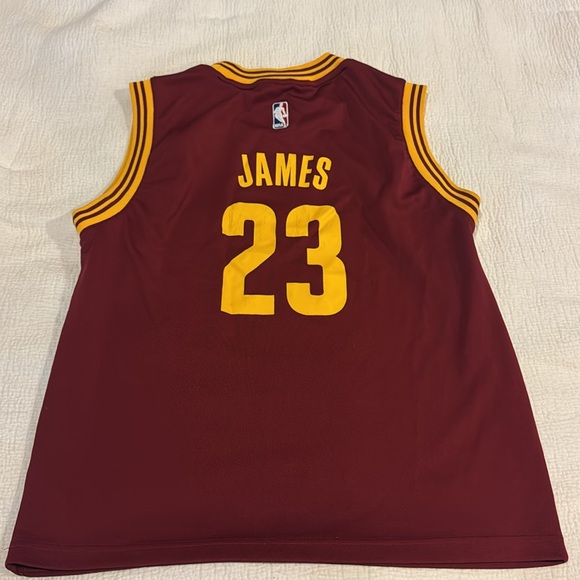 Youth Large Adidas LeBron Cleveland Basketball Jersey - Picture 2 of 2